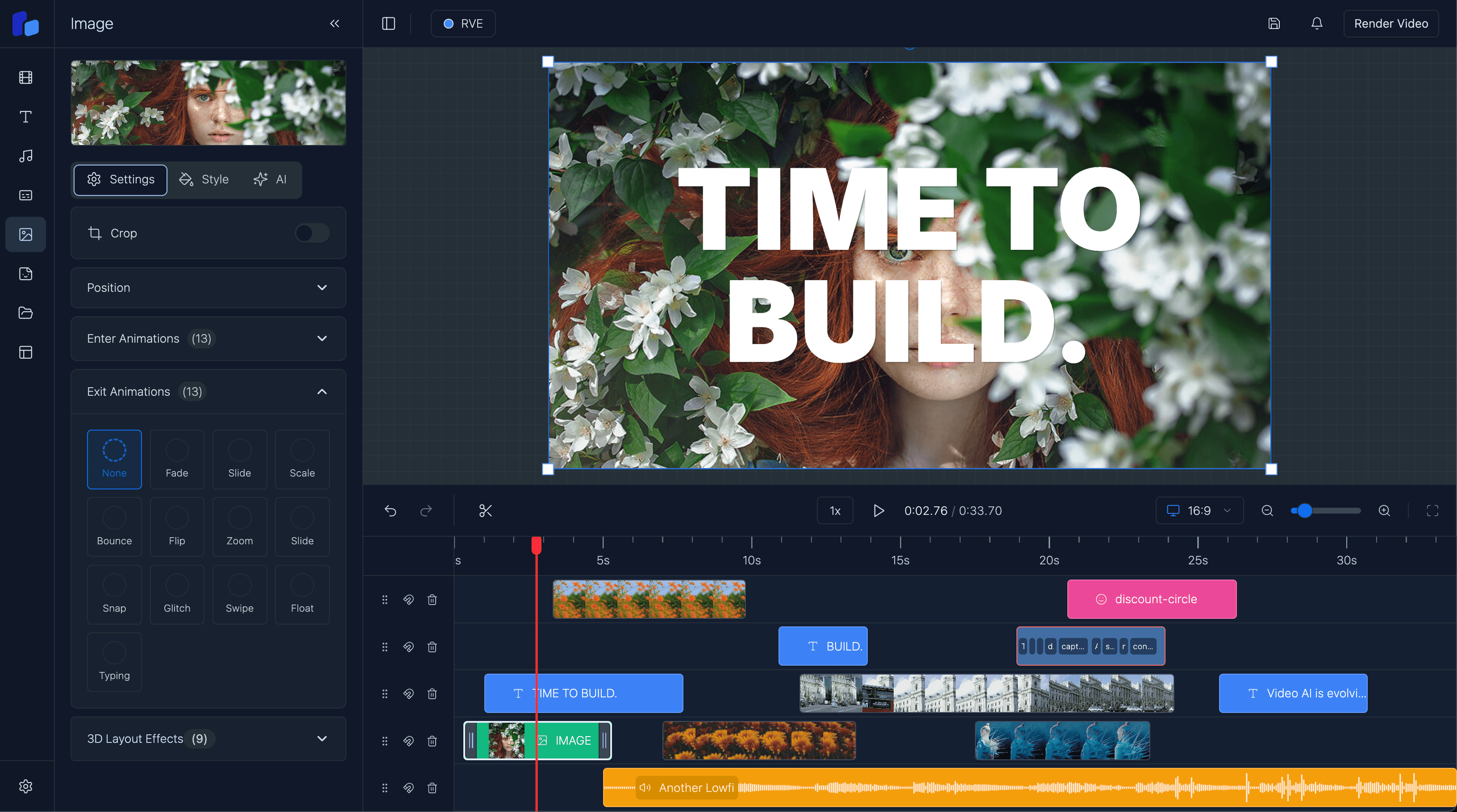Video editing transitions showcase