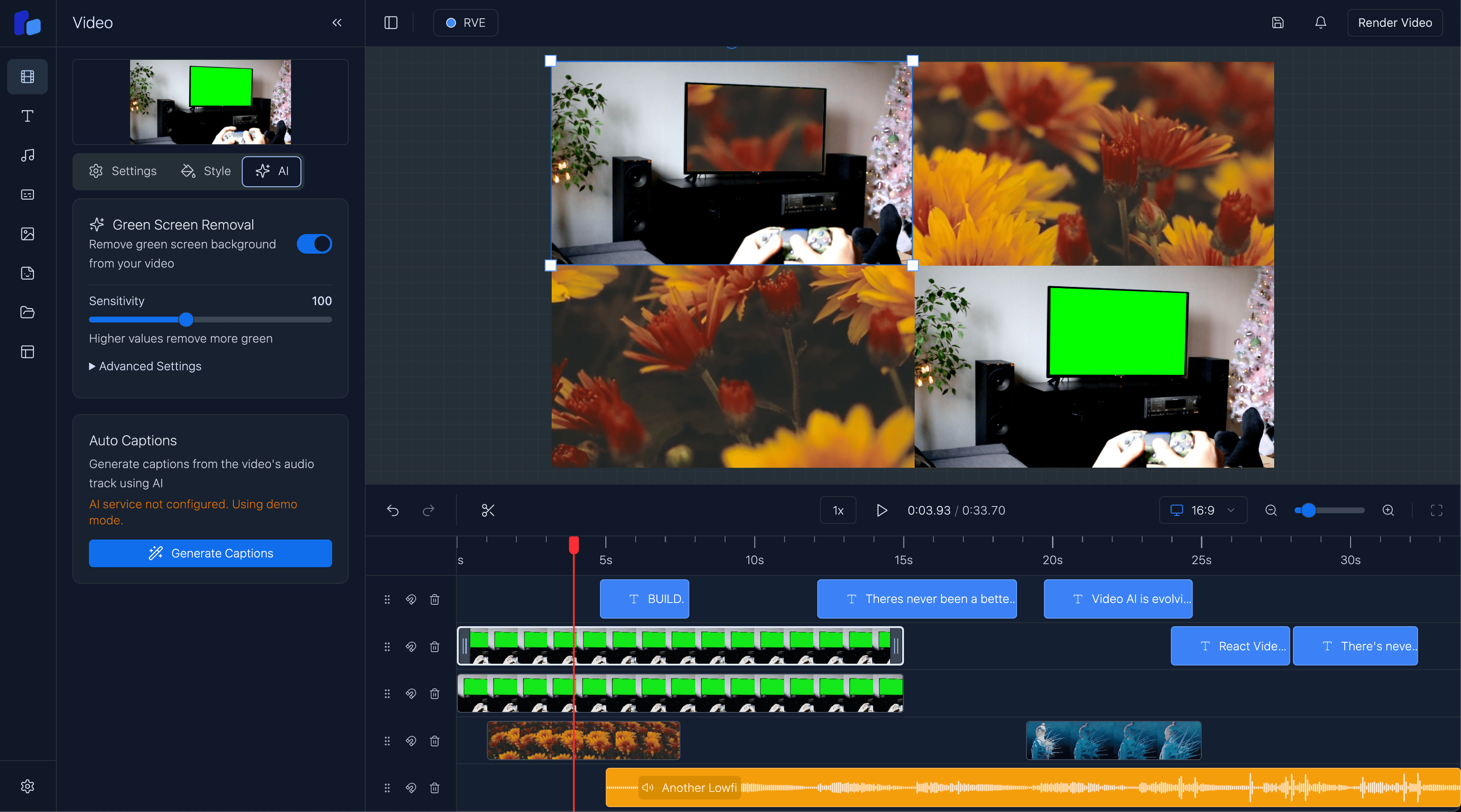 AI-Powered React Video Editor Integration Demo